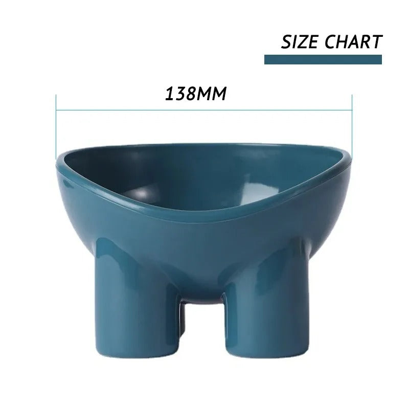 Dog Cat Bowl Elevated High Foot Small Dog Bowl Neck Protector Pet Food Water Bowl Anti-tip Pet Feeding Dessert Snack Dish Plate