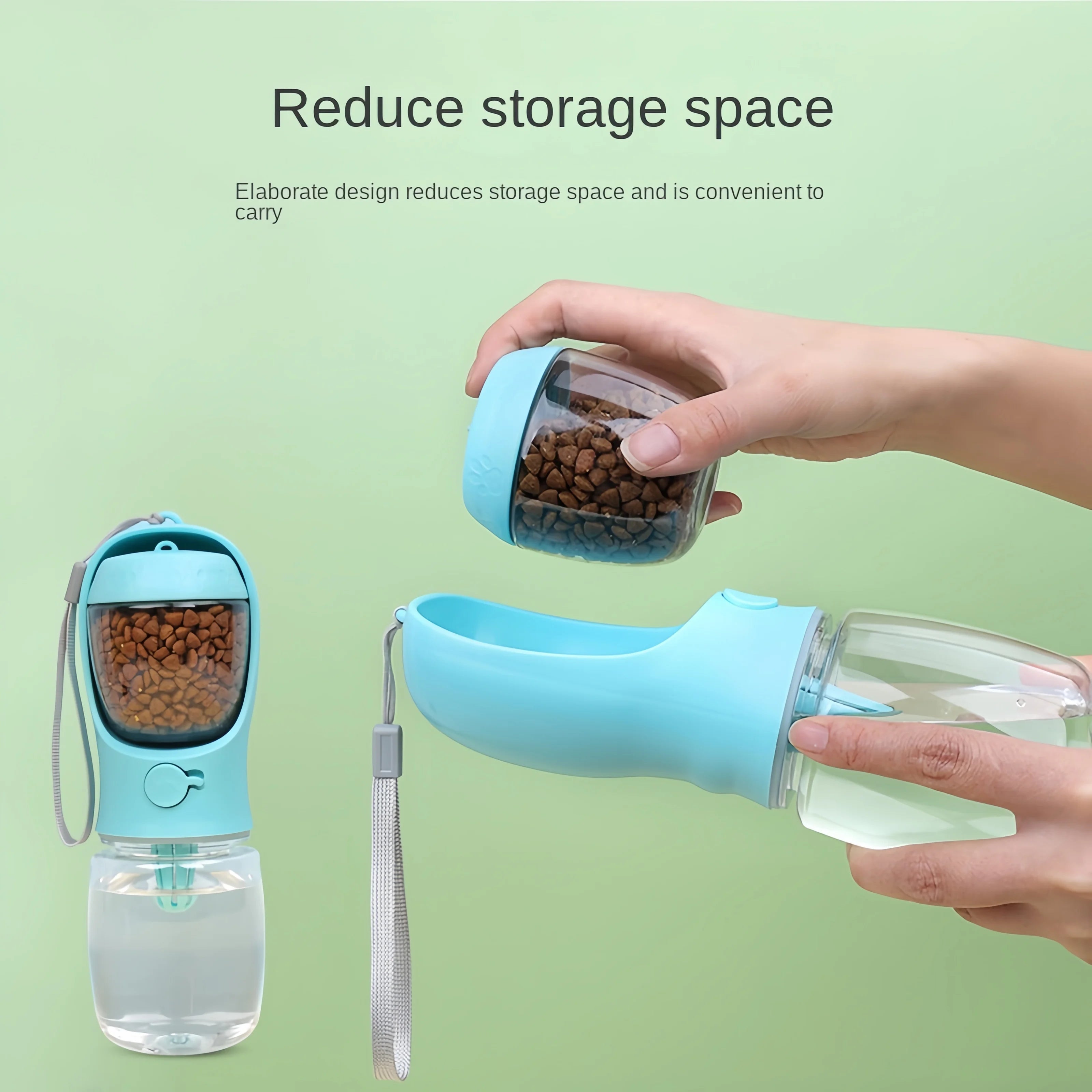 2 In1Portable Food Grade Material Dog Cat Travel Pet Water Cup Bottle With Food Dispenser Puppy Water Bottle Pets Water Bottle