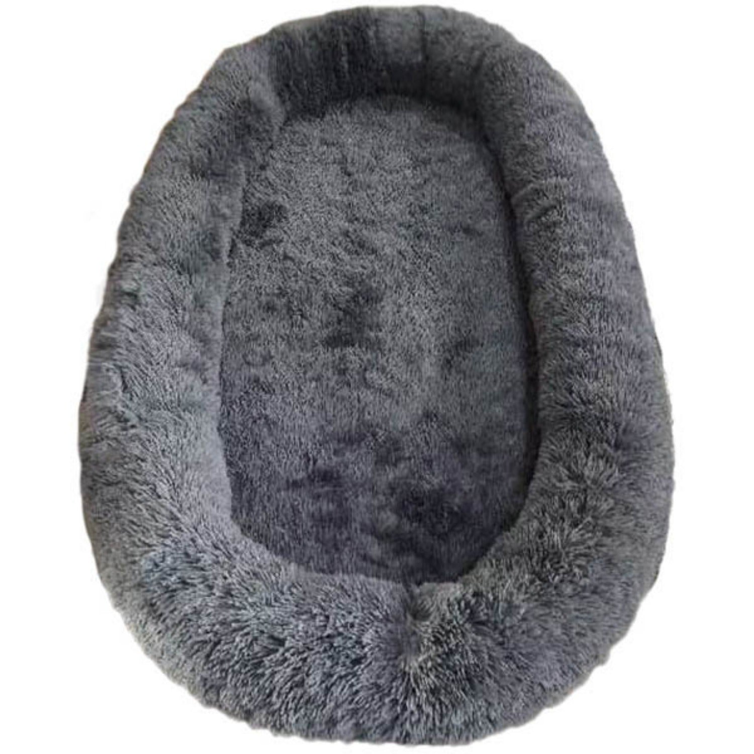 Human Dog Bed Fits You and Pets Washable Faux Fur Dog Bed for People Doze Off Napping Orthopedic Bed Grey