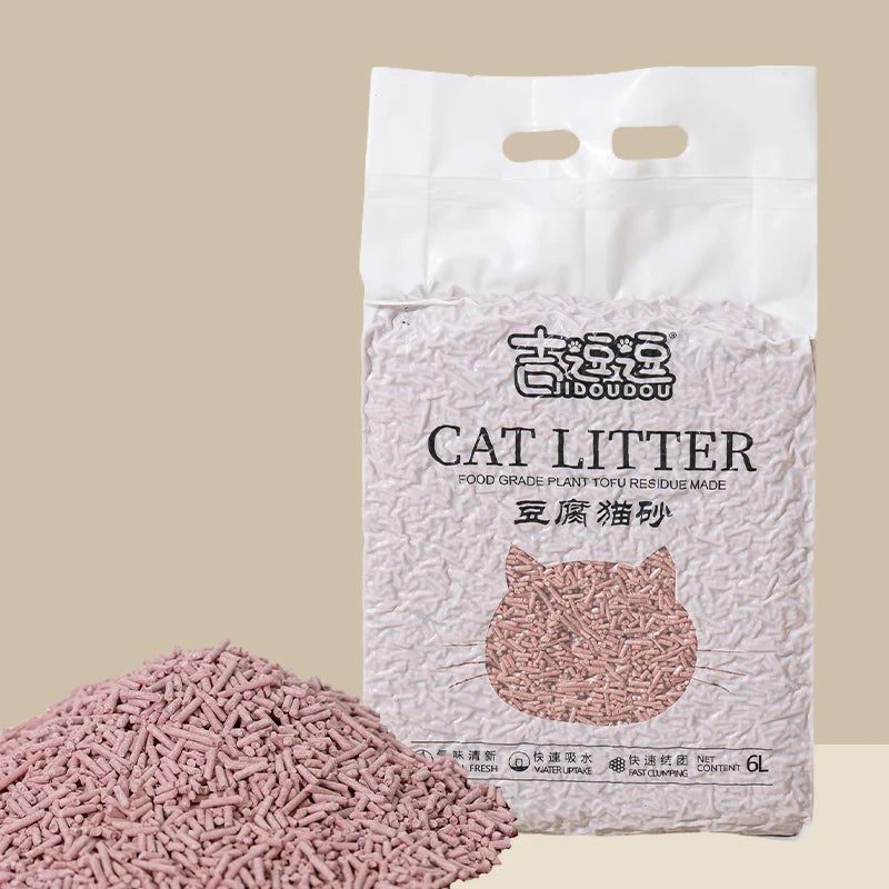 6L Tofu cat litter quickly clumping deep deodorized 2mm cat litter with fresh and natural material cat clean