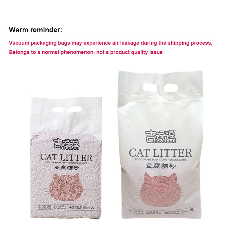 6L Tofu cat litter quickly clumping deep deodorized 2mm cat litter with fresh and natural material cat clean