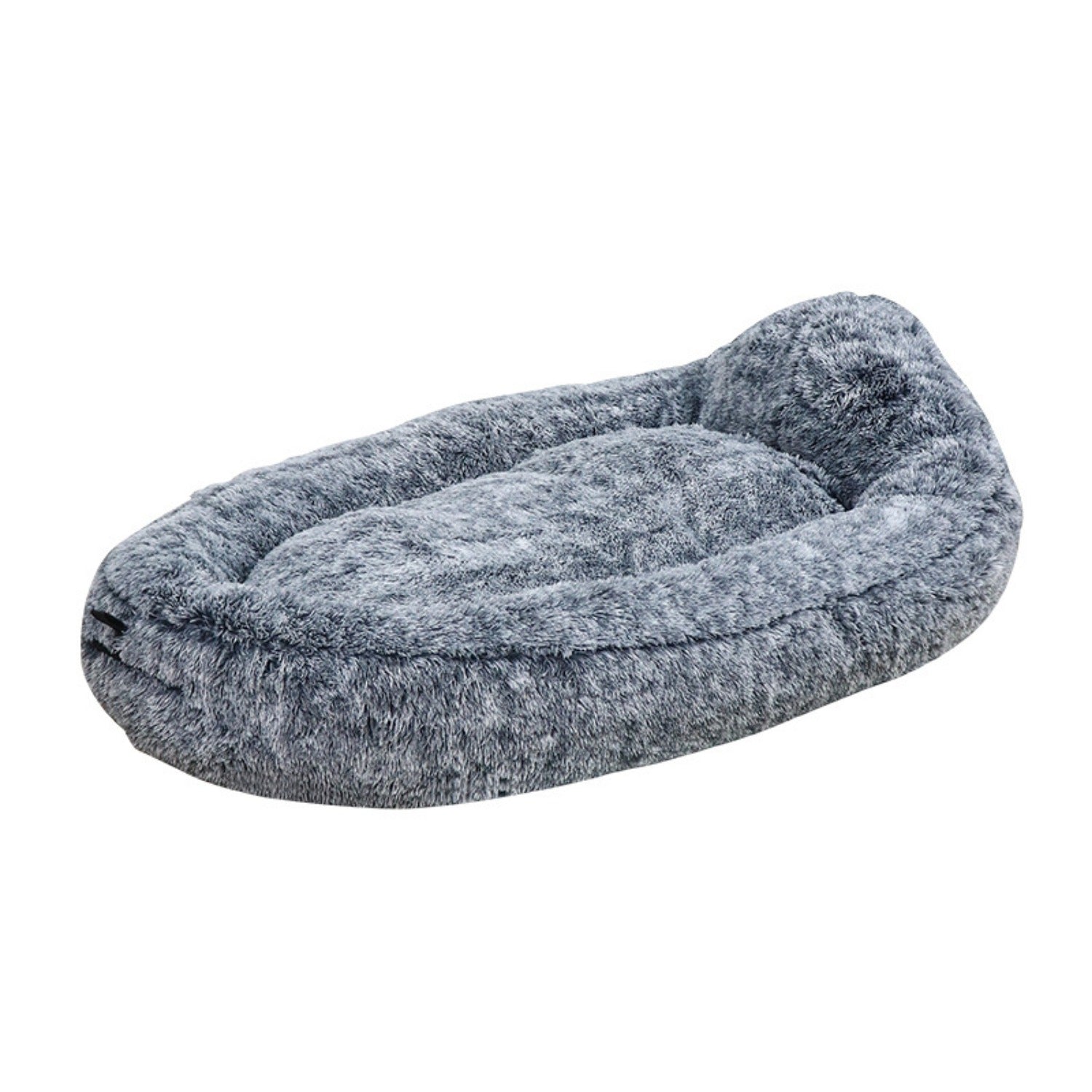 Human Dog Bed Fits You and Pets Washable Faux Fur Dog Bed for People Doze Off Napping Orthopedic Bed Grey