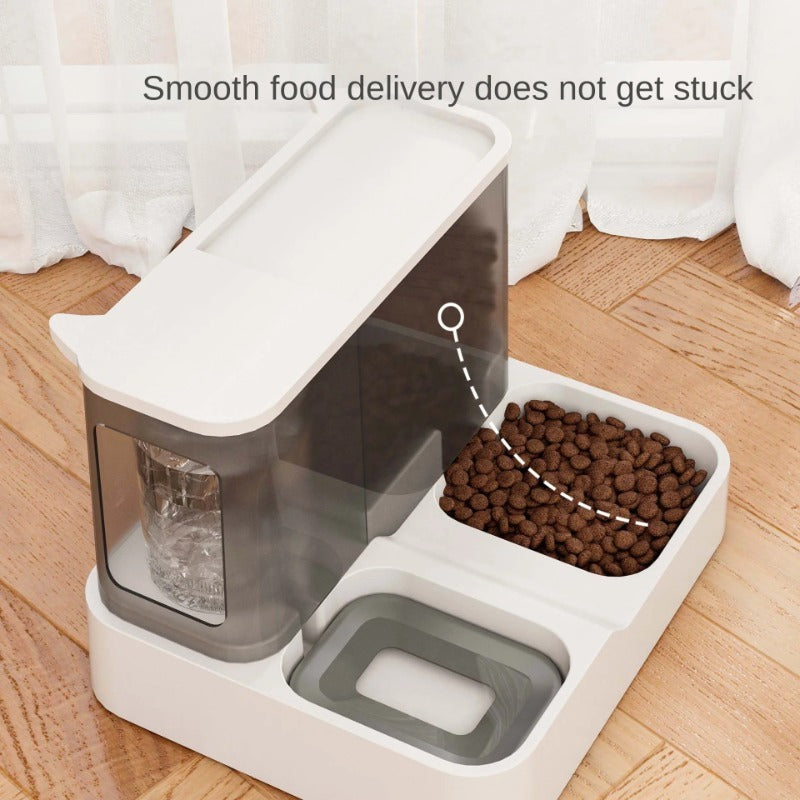 Large Capacity Automatic Cat Food Dispenser Drinking Water Bowl Pet Supplies Wet and Dry Separation Dog Food Container