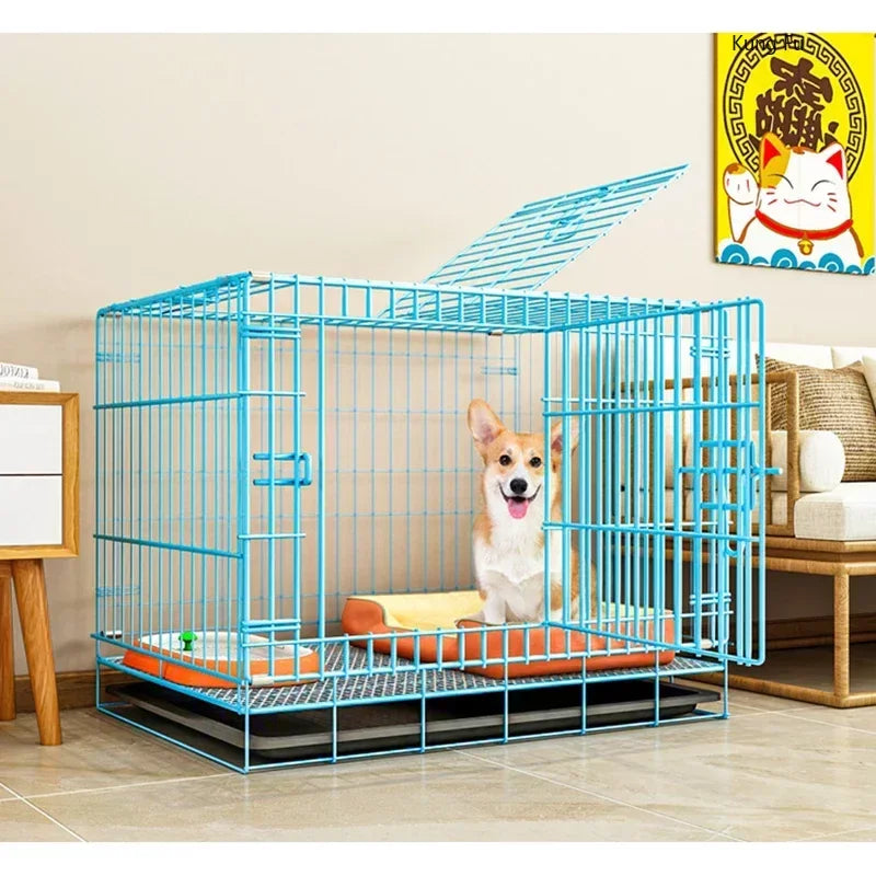 Modern Metal Dog House for Pet Shop Dog Cage Extra Large Space One-piece Foldable Simple Household Cage for Dogs and Cats