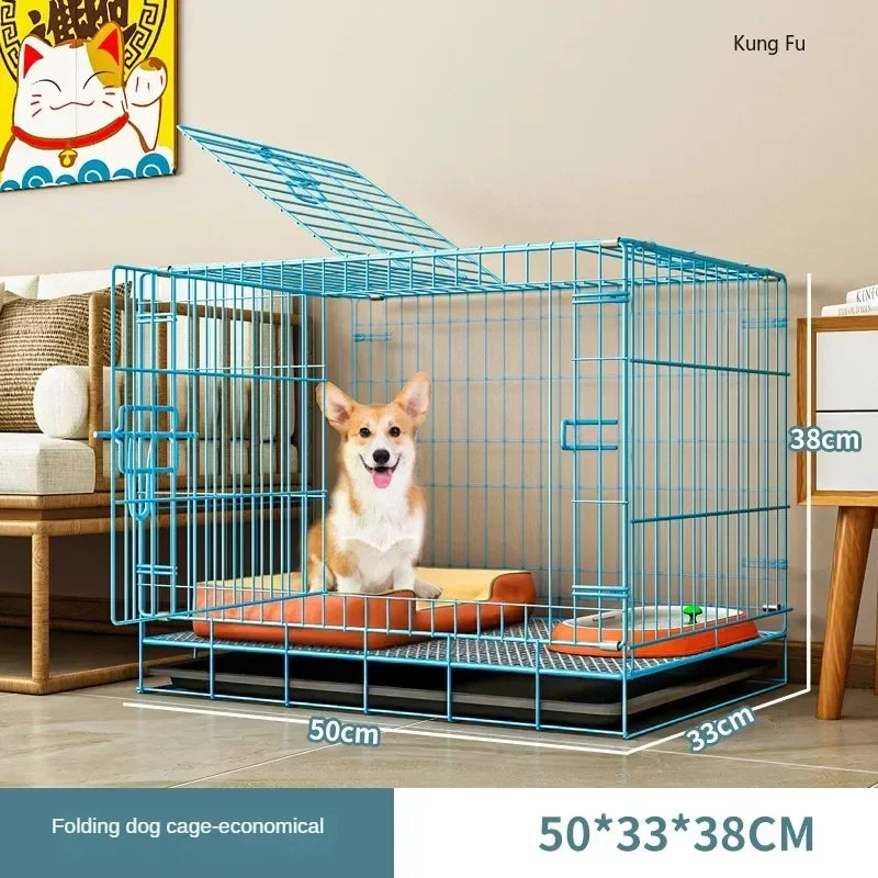 Modern Metal Dog House for Pet Shop Dog Cage Extra Large Space One-piece Foldable Simple Household Cage for Dogs and Cats