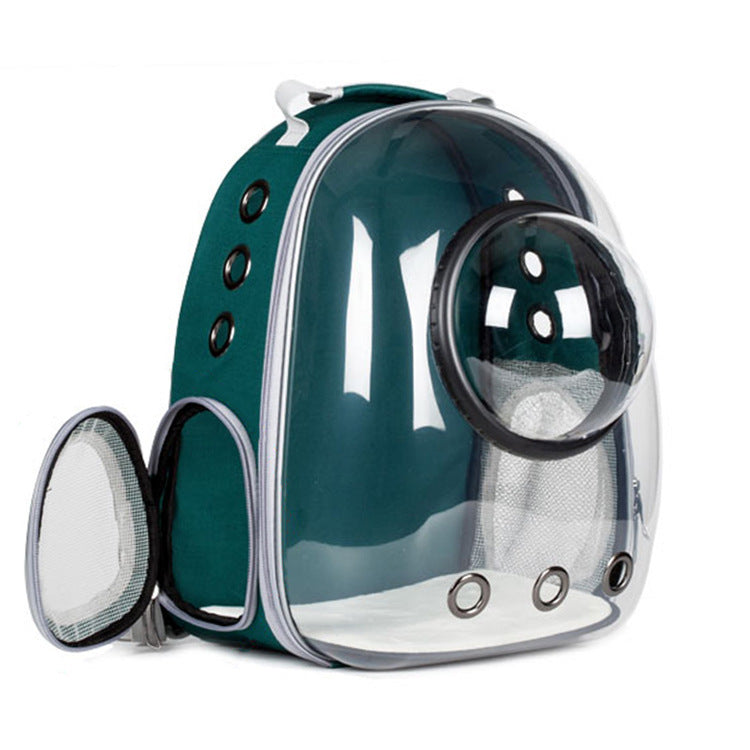 Pet cat and dog bag transparent skylight travel bag portable travel space capsule cat supplies breathable large capacity backpack