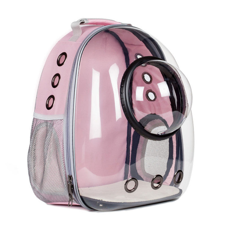 Pet cat and dog bag transparent skylight travel bag portable travel space capsule cat supplies breathable large capacity backpack