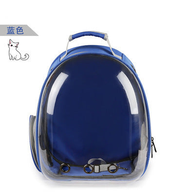 Pet cat and dog bag transparent skylight travel bag portable travel space capsule cat supplies breathable large capacity backpack